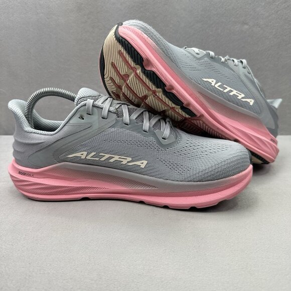 Womens Size 9 Altra Torin 8 EgoMax Shoes Gray Pink Running Zero Drop Sneakers - Picture 5 of 8